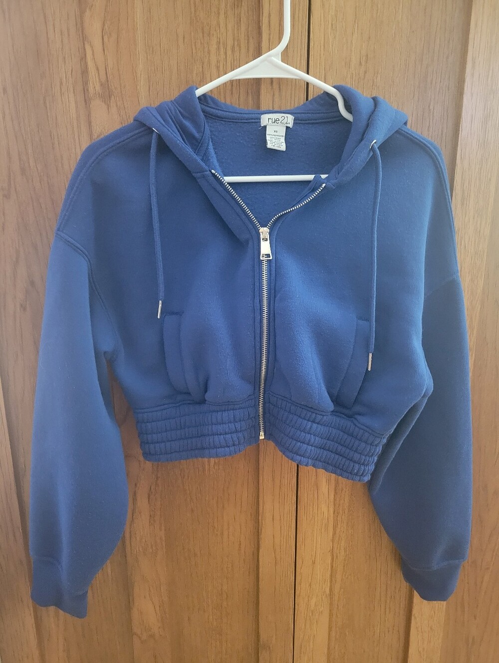 Rue21 Womens XL Blue Crop Top Hoodie - Picture 2 of 7